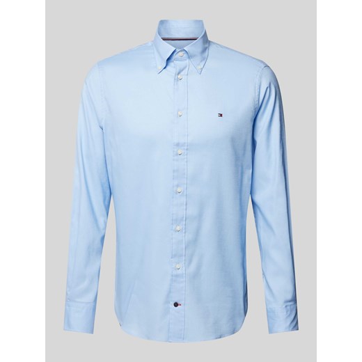 Koszula biznesowa o kroju regular fit z wyhaftowanym logo ze sklepu Peek&Cloppenburg  w kategorii Koszule męskie - zdjęcie 170407836