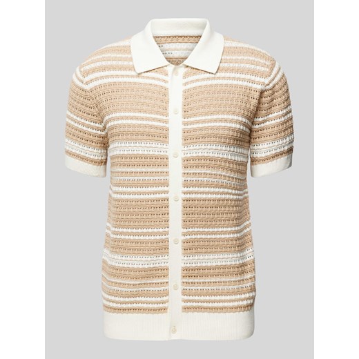 Koszula casualowa o kroju regular fit z ażurowym wzorem model ‘Koshé’ ze sklepu Peek&Cloppenburg  w kategorii Koszule męskie - zdjęcie 170407845