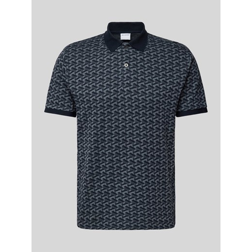 Koszulka polo o kroju slim fit ze wzorem na całej powierzchni model ‘JAY’ ze sklepu Peek&Cloppenburg  w kategorii T-shirty męskie - zdjęcie 170407908
