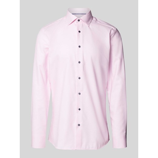 Koszula biznesowa o kroju slim fit z fakturowanym wzorem ze sklepu Peek&Cloppenburg  w kategorii Koszule męskie - zdjęcie 170408135