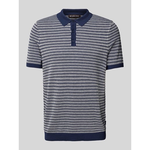 Koszulka polo kroju regular fit z fakturowanym wzorem model ‘TUCK STRIPE’ ze sklepu Peek&Cloppenburg  w kategorii T-shirty męskie - zdjęcie 170408335