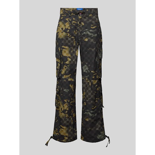 Spodnie cargo ze wzorem na całej powierzchni ze sklepu Peek&Cloppenburg  w kategorii Spodnie męskie - zdjęcie 170408466