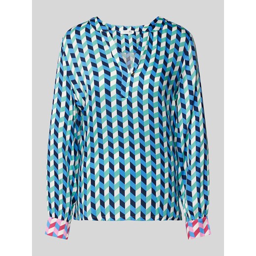 Bluzka z wiskozy ze wzorem na całej powierzchni ze sklepu Peek&Cloppenburg  w kategorii Bluzki damskie - zdjęcie 170408558