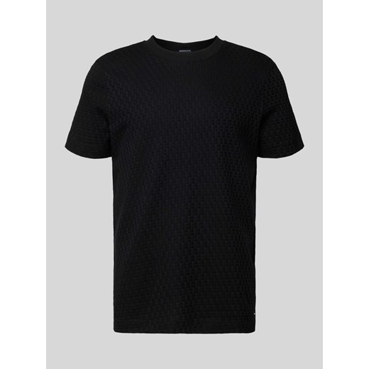 T-shirt z fakturowanym wzorem model ‘Bruce’ ze sklepu Peek&Cloppenburg  w kategorii T-shirty męskie - zdjęcie 170408648