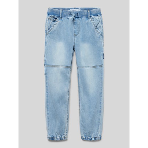 Jeansy o kroju baggy fit z pętla na młotek model ‘BEN’ ze sklepu Peek&Cloppenburg  w kategorii Spodnie chłopięce - zdjęcie 170408729