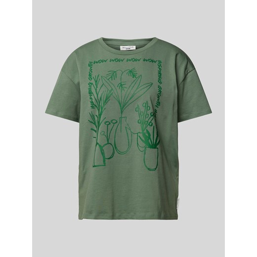 T-shirt z wyhaftowanym motywem ze sklepu Peek&Cloppenburg  w kategorii Bluzki damskie - zdjęcie 170408767