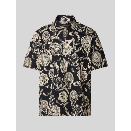 Koszula casualowa z kwiatowym wzorem i kołnierzykiem typu kent ze sklepu Peek&Cloppenburg  w kategorii Koszule męskie - zdjęcie 170408988