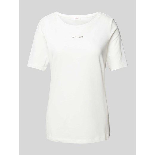 T-shirt z nadrukiem z logo ze sklepu Peek&Cloppenburg  w kategorii Bluzki damskie - zdjęcie 170409047
