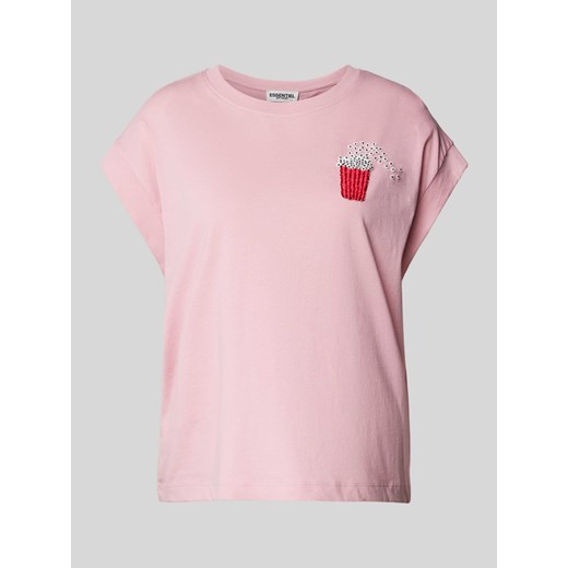 T-shirt z naszywką z motywem ze sklepu Peek&Cloppenburg  w kategorii Bluzki damskie - zdjęcie 170409078