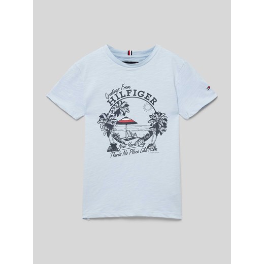 T-shirt z nadrukiem z motywem i napisem model ‘GREETINGS FROM’ ze sklepu Peek&Cloppenburg  w kategorii T-shirty chłopięce - zdjęcie 170409118