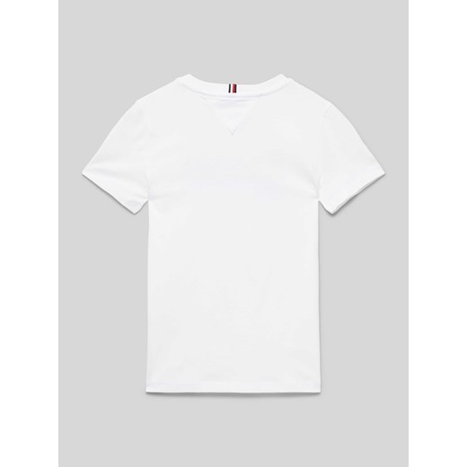 T-shirt chłopięce biały Tommy Hilfiger z krótkimi rękawami z nadrukami 