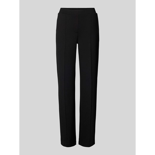 Spodnie materiałowe o kroju regular fit z przyszytym kantem ze sklepu Peek&Cloppenburg  w kategorii Spodnie damskie - zdjęcie 170409259