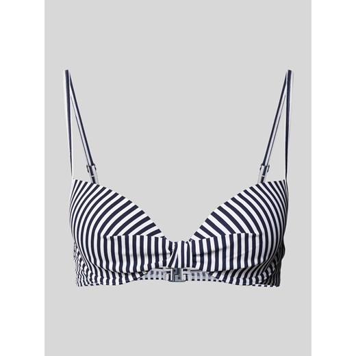 Top bikini ze wzorem w paski model ‘SILVANCE’ ze sklepu Peek&Cloppenburg  w kategorii Stroje kąpielowe - zdjęcie 170409496