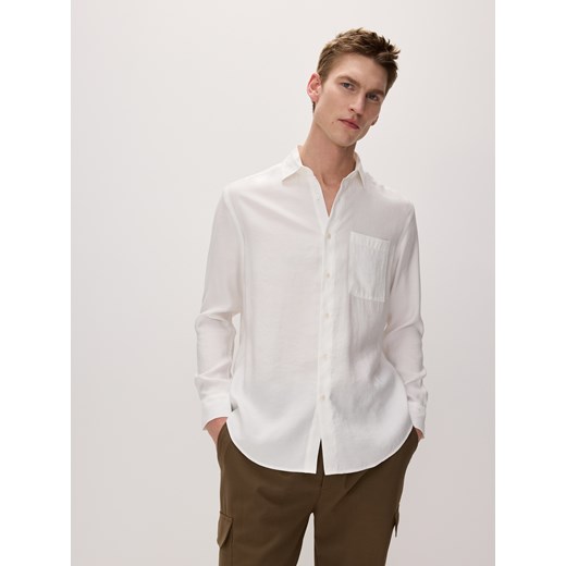Reserved - Koszula comfort fit - biały ze sklepu Reserved w kategorii Koszule męskie - zdjęcie 170411859