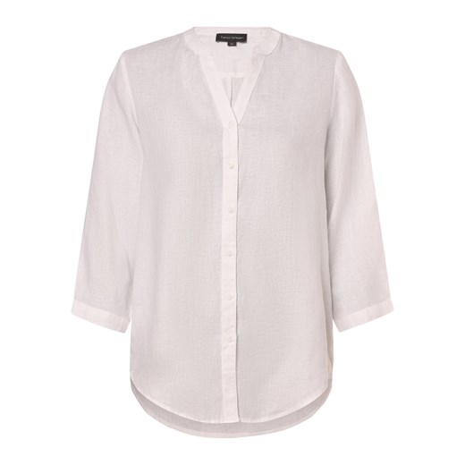 Franco Callegari Damska bluzka lniana Kobiety len biały jednolity ze sklepu vangraaf w kategorii Bluzki damskie - zdjęcie 170412058