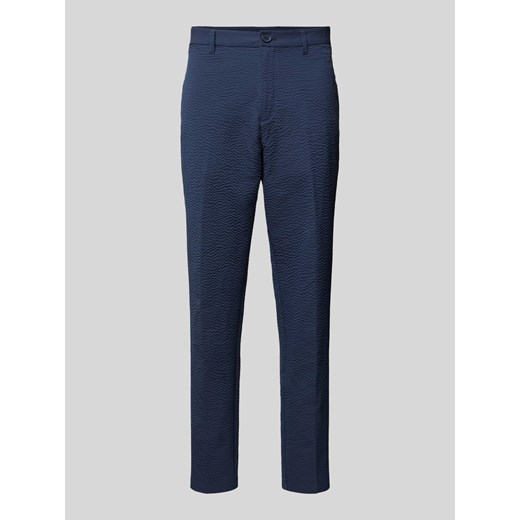 Spodnie do garnituru o kroju slim fit z fakturowanym wzorem ze sklepu Peek&Cloppenburg  w kategorii Spodnie męskie - zdjęcie 170413339