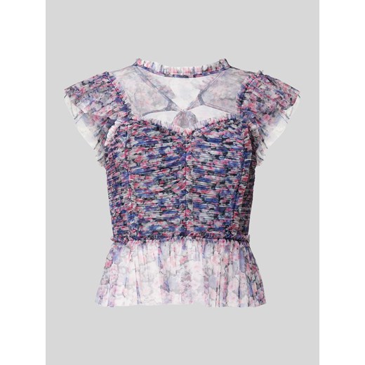 T-shirt z półprzezroczystego materiału ze sklepu Peek&Cloppenburg  w kategorii Bluzki damskie - zdjęcie 170413408