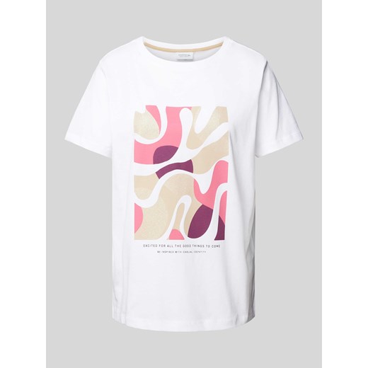 T-shirt z nadrukiem z motywem i napisem ze sklepu Peek&Cloppenburg  w kategorii Bluzki damskie - zdjęcie 170413477