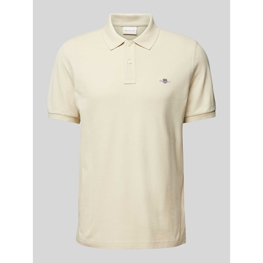 Koszulka polo o kroju regular fit z wyhaftowanym logo model ‘SHIELD’ ze sklepu Peek&Cloppenburg  w kategorii T-shirty męskie - zdjęcie 170413485