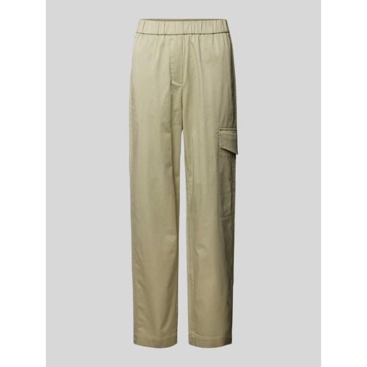 Spodnie materiałowe o kroju regular fit z elastycznym pasem ze sklepu Peek&Cloppenburg  w kategorii Spodnie damskie - zdjęcie 170413559