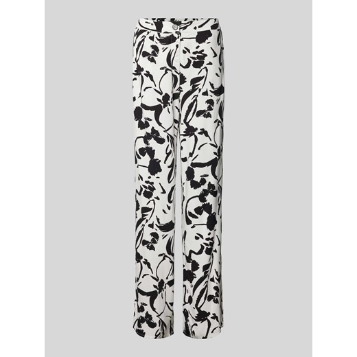 Spodnie materiałowe z wiskozy ze wzorem na całej powierzchni ze sklepu Peek&Cloppenburg  w kategorii Spodnie damskie - zdjęcie 170413637