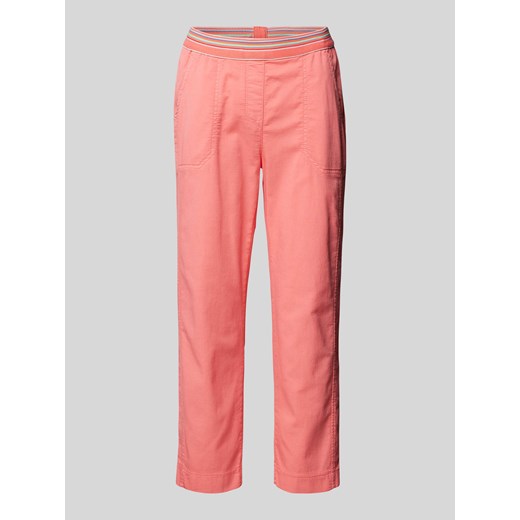 Spodnie o skróconym kroju z elastycznym pasem ze sklepu Peek&Cloppenburg  w kategorii Spodnie damskie - zdjęcie 170413697