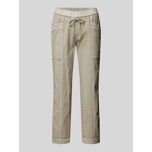 Spodnie sportowe z szwami działowymi ze sklepu Peek&Cloppenburg  w kategorii Spodnie damskie - zdjęcie 170413738