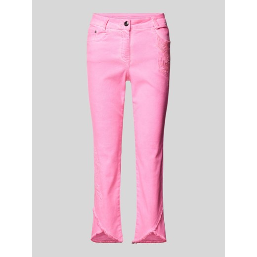 Jeansy damskie Sportalm różowe w miejskim stylu z elastanu 