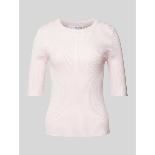 T-shirt z mieszanki wiskozy w jednolitym kolorze model ‘MALA’ Selected Femme XL Peek&Cloppenburg 