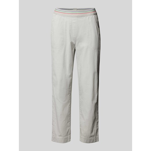 Spodnie o skróconym kroju z elastycznym pasem ze sklepu Peek&Cloppenburg  w kategorii Spodnie damskie - zdjęcie 170413868