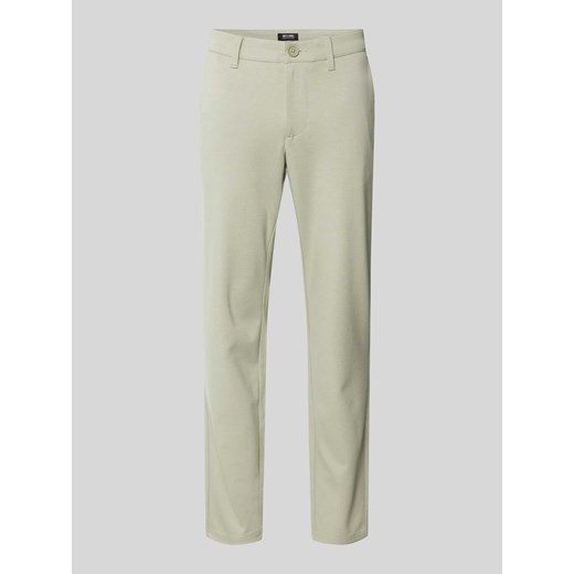 Spodnie materiałowe o kroju tapered fit ze szlufkami na pasek model ‘MARK’ ze sklepu Peek&Cloppenburg  w kategorii Spodnie męskie - zdjęcie 170414035