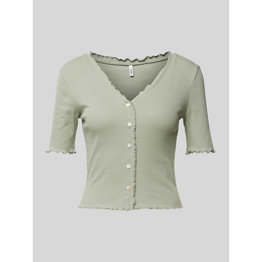 T-shirt z listwą guzikową model ‘LAILA’ ze sklepu Peek&Cloppenburg  w kategorii Bluzki damskie - zdjęcie 170414036