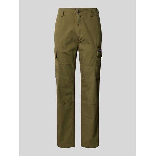 Spodnie cargo o kroju regular fit z fakturowanym wzorem model ‘EAGLE’ ze sklepu Peek&Cloppenburg  w kategorii Spodnie męskie - zdjęcie 170414106