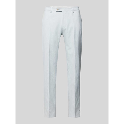 Spodnie do garnituru z mieszanki lnu model ‘Massa’ ze sklepu Peek&Cloppenburg  w kategorii Spodnie męskie - zdjęcie 170414137