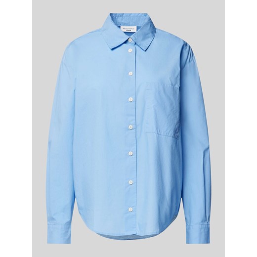 Bluzka koszulowa w jednolitym kolorze ze sklepu Peek&Cloppenburg  w kategorii Koszule damskie - zdjęcie 170414189