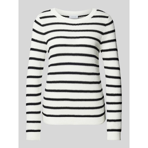 Sweter z dzianiny ze wzorem w paski model ‘DALO’ ze sklepu Peek&Cloppenburg  w kategorii Swetry damskie - zdjęcie 170414267