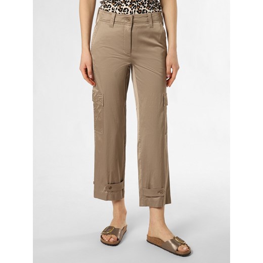 Cambio Spodnie - Kalla Kobiety Bawełna brązowy jednolity ze sklepu vangraaf w kategorii Spodnie damskie - zdjęcie 170415685