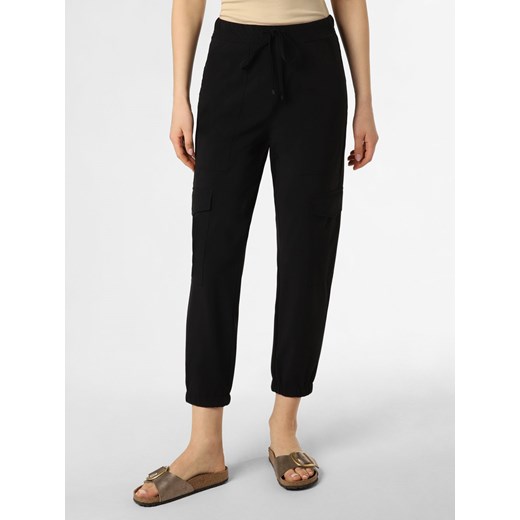 Cambio Spodnie - Check Kobiety czarny jednolity ze sklepu vangraaf w kategorii Spodnie damskie - zdjęcie 170415687