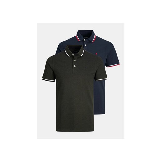 Jack&Jones Komplet 2 koszulek polo Paulos 12191216 Kolorowy Slim Fit ze sklepu MODIVO w kategorii T-shirty męskie - zdjęcie 170424398