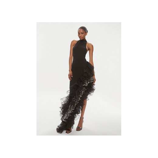 ROTATE Sukienka wieczorowa 112202100 Czarny Slim Fit ze sklepu MODIVO w kategorii Sukienki - zdjęcie 170424516