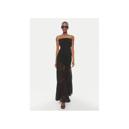 ROTATE Sukienka wieczorowa Chiffon 112111100 Czarny Regular Fit ze sklepu MODIVO w kategorii Sukienki - zdjęcie 170424649