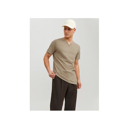 Jack&Jones T-Shirt Split 12164972 Beżowy Standard Fit ze sklepu MODIVO w kategorii T-shirty męskie - zdjęcie 170424789