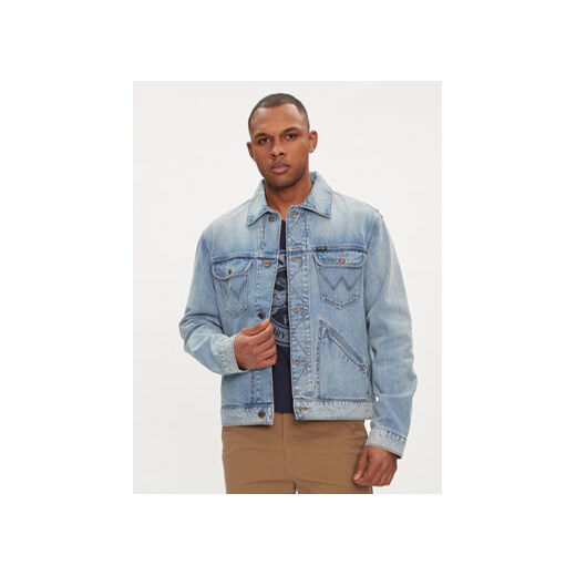 Wrangler Kurtka jeansowa 112350475 Niebieski Regular Fit ze sklepu MODIVO w kategorii Kurtki męskie - zdjęcie 170425207