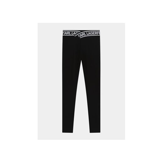 Karl Lagerfeld Kids Legginsy Z30068 S Czarny Slim Fit ze sklepu MODIVO w kategorii Spodnie dziewczęce - zdjęcie 170425248