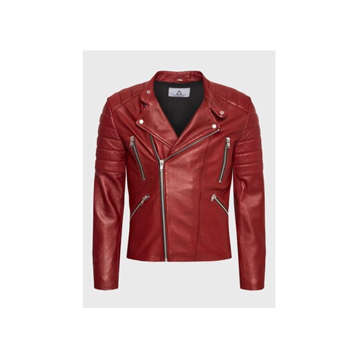 Serge Pariente Kurtka skórzana Gladiator Czerwony Regular Fit Serge Pariente XL MODIVO