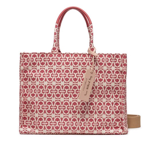 Torebka Coccinelle MDB Never Without Bag Monogram E1 MBD 18 02 01 Czerwony ze sklepu eobuwie.pl w kategorii Torby Shopper bag - zdjęcie 170426235