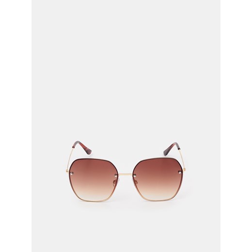 Mohito - Okrągłe okulary przeciwsłoneczne - brązowy ze sklepu Mohito w kategorii Okulary przeciwsłoneczne damskie - zdjęcie 170426648