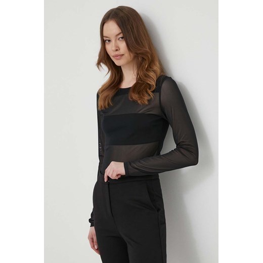 Sisley bluzka damska kolor czarny gładka ze sklepu ANSWEAR.com w kategorii Bluzki damskie - zdjęcie 170427028