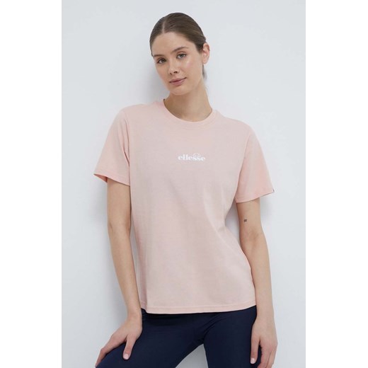 Ellesse t-shirt bawełniany Svetta Tee damski kolor różowy SGP16453 ze sklepu ANSWEAR.com w kategorii Bluzki damskie - zdjęcie 170427447