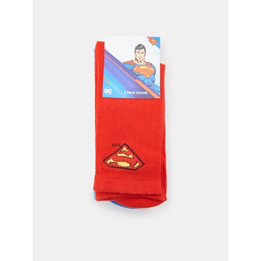 Sinsay - Skarpetki Superman 2 pack - wielobarwny Sinsay 39/42 Sinsay okazyjna cena